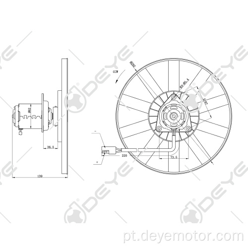 Motor de ventilador de resfriamento do radiador para REANULT R9 R11